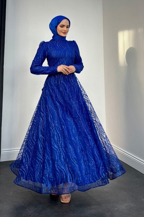 Lotto Simli Abiye Saks Mavisi