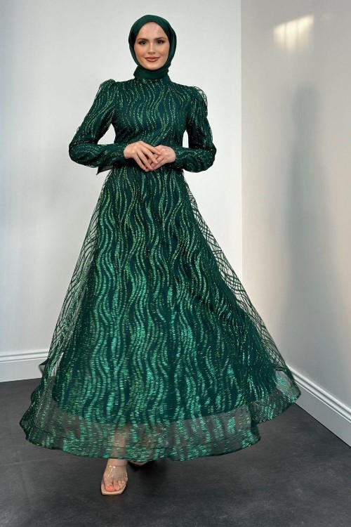 Lotto Simli Abiye Zümrüt