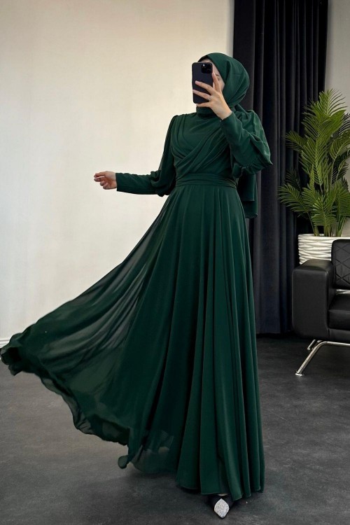 Lydia Şifon Abiye Zümrüt