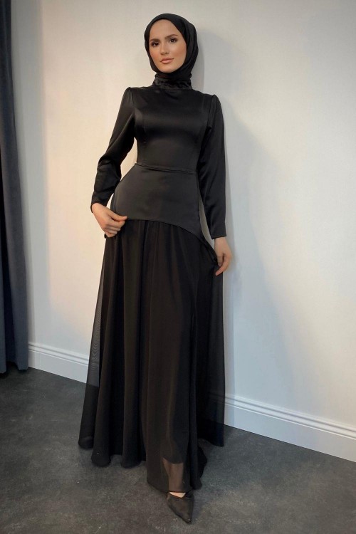 Marel Saten Abiye Siyah