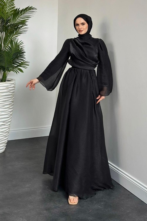 Margaret Drape Janjan Abiye Siyah