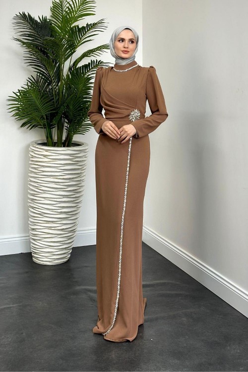 Martha Kar Taneli Taşlı Abiye Somon