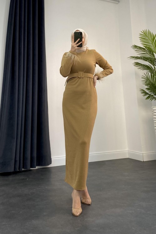 Martina Kemerli Triko Elbise Vizon