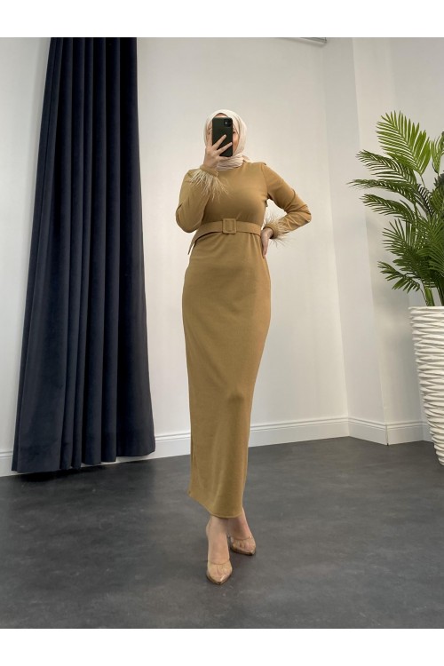 Martina Kemerli Triko Elbise Vizon