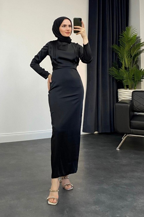 Nana Saten Abiye Siyah