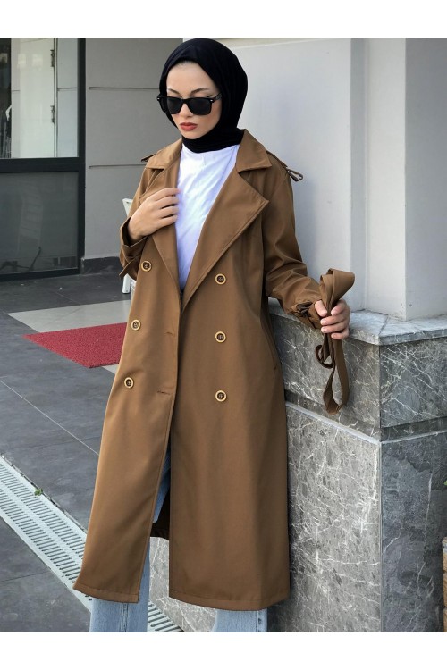 Nasa Apoletli Trençkot Camel