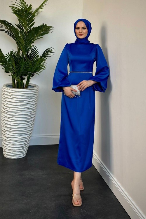 Nuvola Beli Taşlı Kalem Abiye Saks