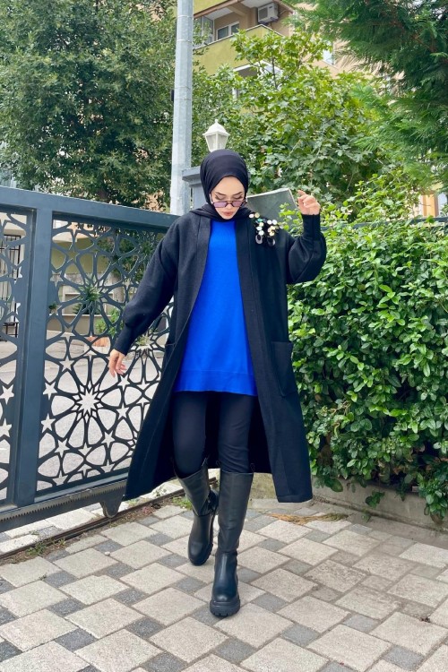 Omzu Pullu Kap Siyah