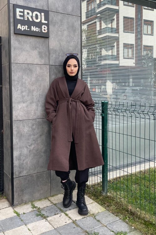 Oval Yaka Kaban Kahverengi