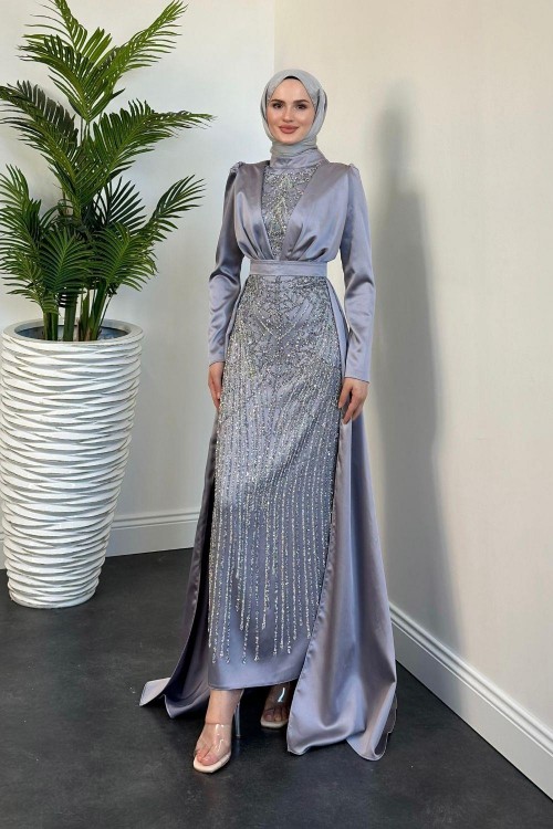 Palmira Pelerin Abiye Gri