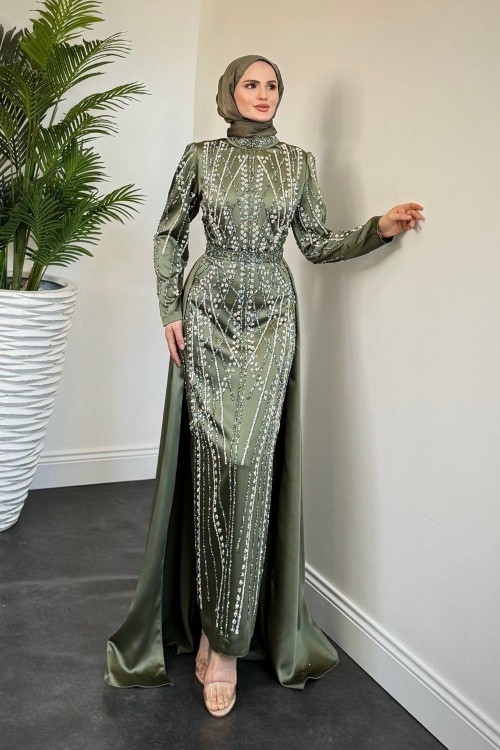 Parla Pelerinli Simli Abiye Haki