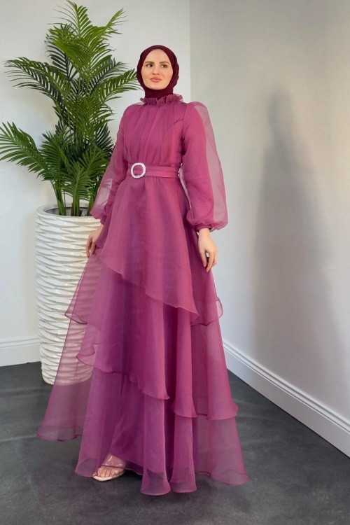 Patricia Kat Kat Tül Abiye Fuşya