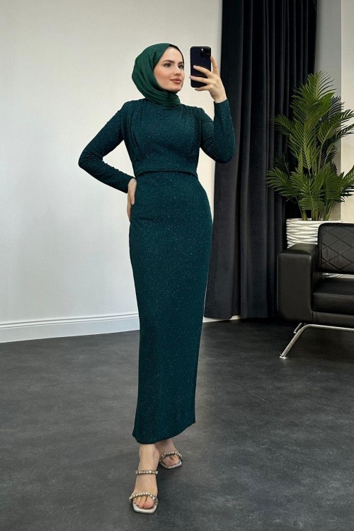 Penelope Simli Abiye Zümrüt