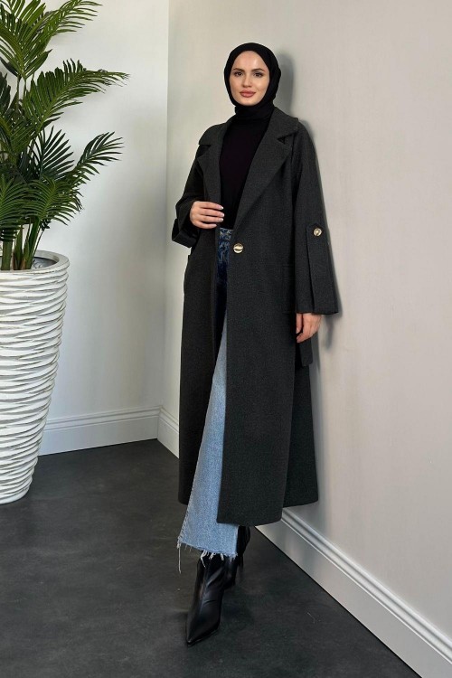 Prianca Astarlı Kuşaklı Kaban Antrasit