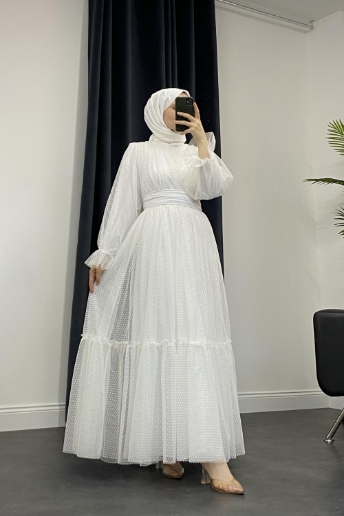 Quin PıtPıt Abiye Beyaz