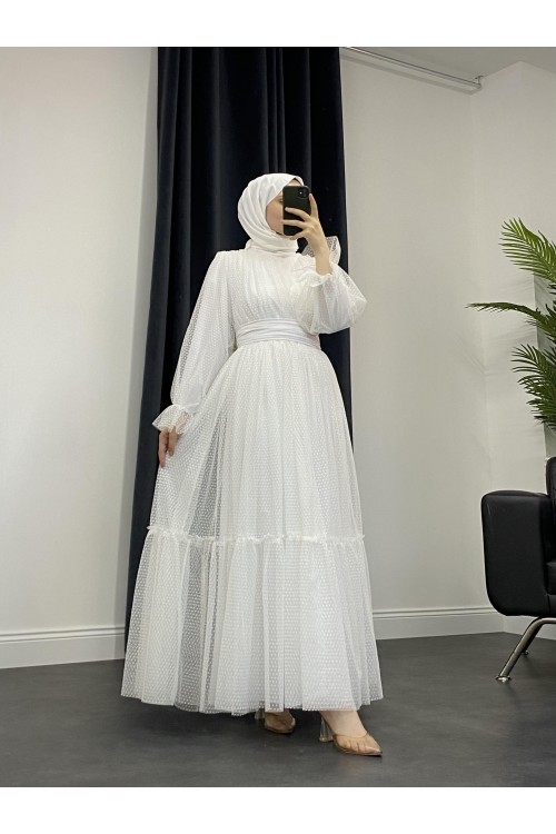 Quin PıtPıt Abiye Beyaz