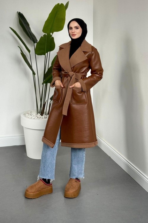 Ribana İçi Kürklü Suni Deri Kaban Taba