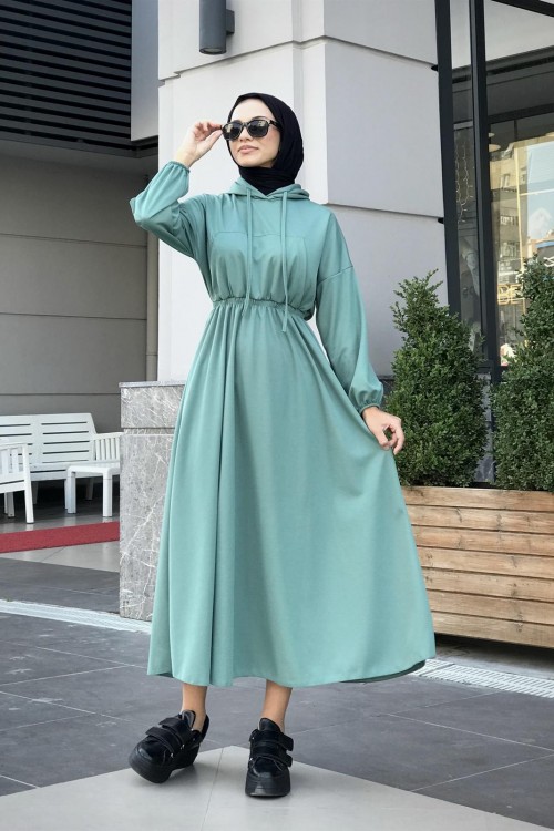 Rio Önü Cepli Elbise Mint