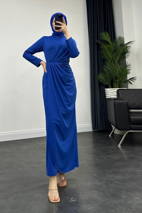 Sara Drapeli Elbise Saks