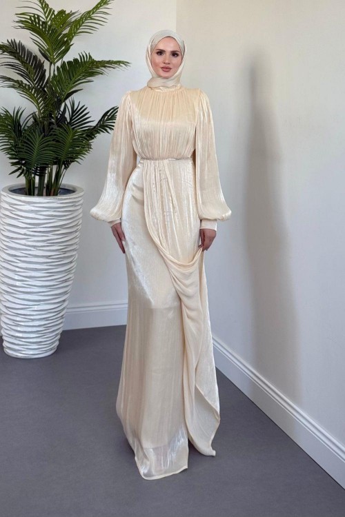 Shay Beli Ve Kolu Baget Taşlı Abiye Janjan  Abiye Mum Işığı