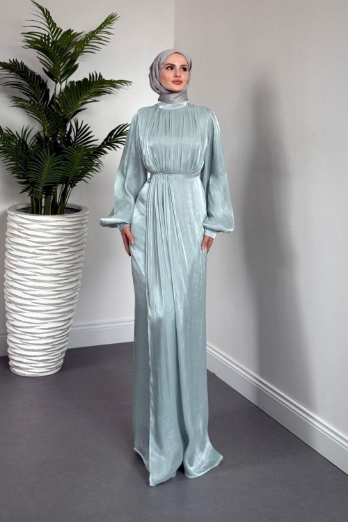 Shay Beli Ve Kolu Baget Taşlı Abiye Janjan  Abiye Mint