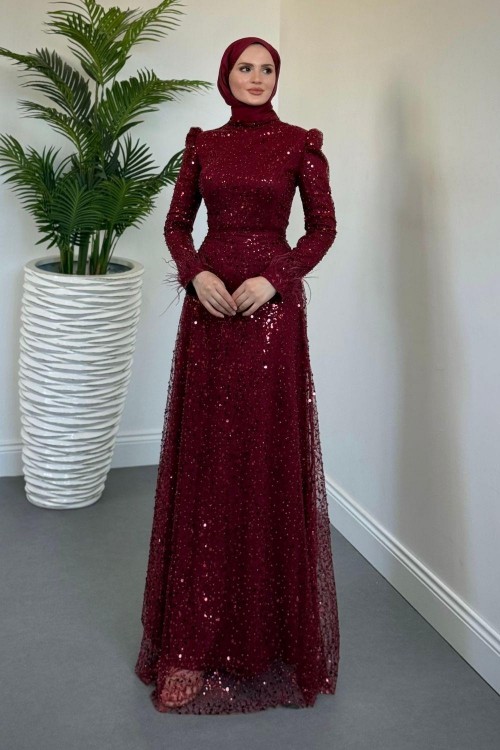 Sierra Pul Payet Abiye Bordo