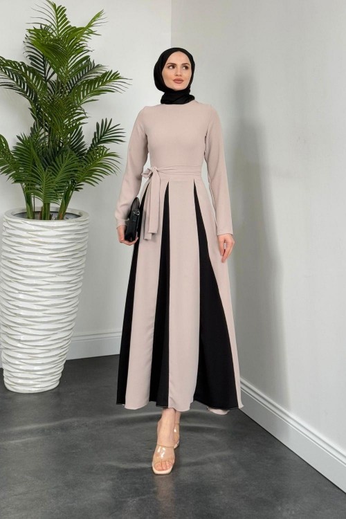 Soul Krep Elbise Vizon