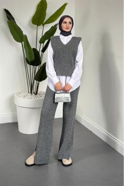 Venüs Üçlü Triko Takım Gri