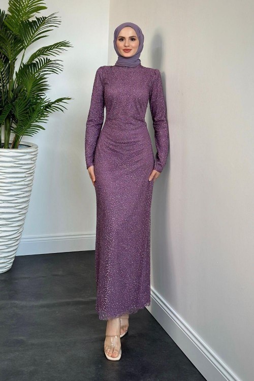 Virgin Simli Kalem Abiye Lila