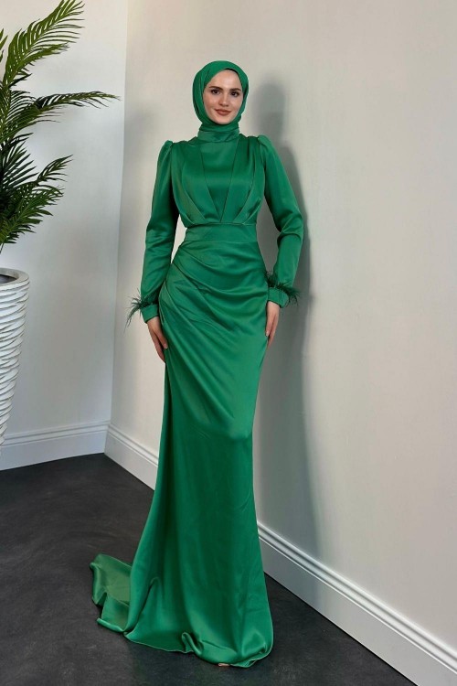 Vladya Kuyruklu Saten Balık Abiye Benetton