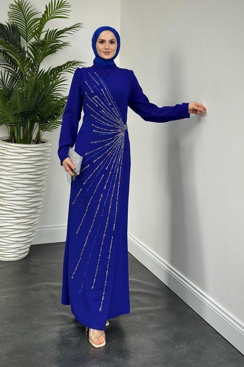 Waylon Önü Taşlı Abiye Sax