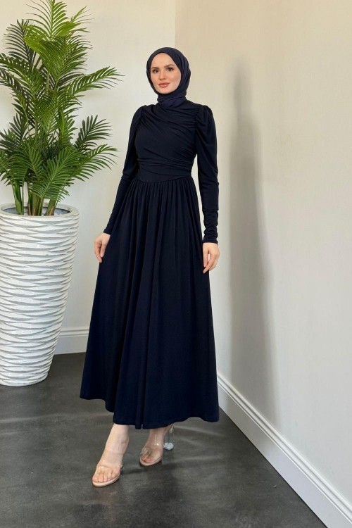 Wooden Buzzy Elbise Lacivert