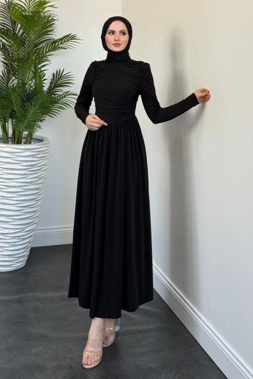 Wooden Buzzy Elbise Siyah 