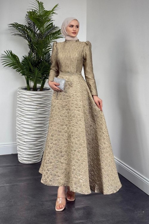 Yella Brokar Kumaş Prenses Abiye Dore